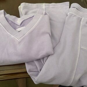 Aerie Light Purple Knit set- size XL